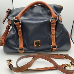 NWT Dooney & Bourke Wexford Leather Medium Satchel, Midnight Blue Bag…